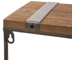 Natural Brown & Black Cross-Bar Wall Shelf, (31.5") 11 Natural Brown & Black Cross-Bar Wall Shelf, (31.5") -Home Decor Store 810546436 5