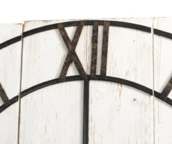 Black & White Distressed Roman Numeral 3-Piece Farmhouse Wall Clock Set, (31.5") -Home Decor Store 810546473 7