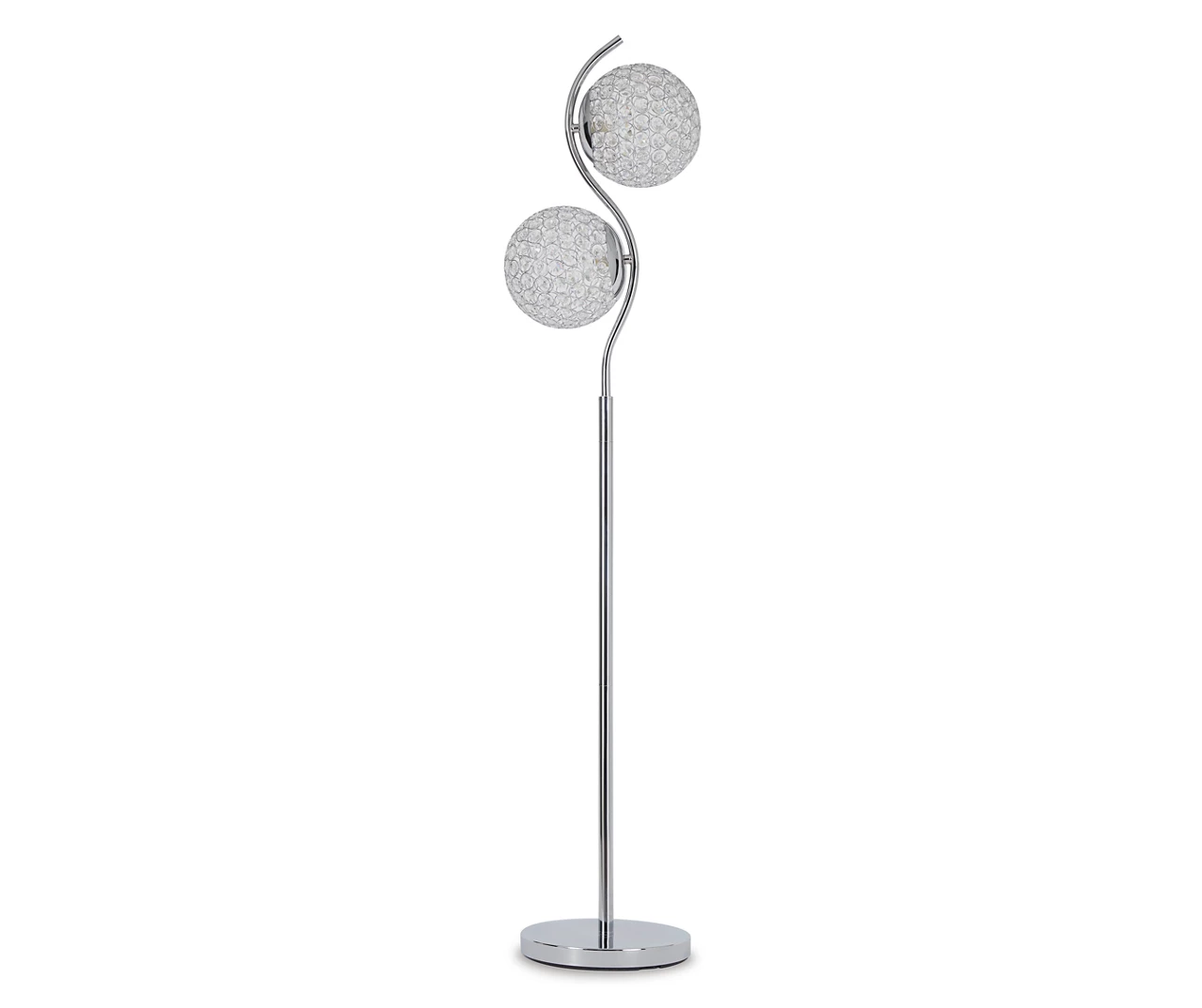 Silver-Finish & Clear Winter Ball Floor Lamp 2 Silver-Finish & Clear Winter Ball Floor Lamp - Image 2