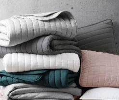 Crinkle Channel-Quilted Moonstone Coverlet Comforter Set -Home Decor Store 810547732 5