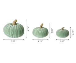 Mint Green Velvet 3-Piece Rib Pumpkin Set -Home Decor Store 810547831 6