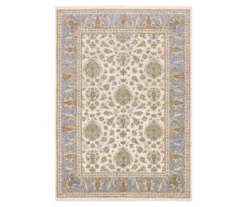 Mahandihi Ivory & Blue Floral Area Rug