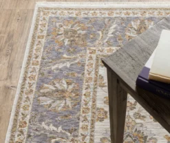 Mahandihi Ivory & Blue Floral Area Rug -Home Decor Store 810551373 3