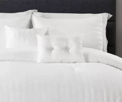 Farmhouse White Seersucker Full/Queen 5-Piece Comforter Set