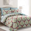 Harley Red & Blue Paisley Arabesque Full/Queen 5-Piece Comforter Set