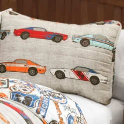Multicolor Race Cars Quilt Set 38 Multicolor Race Cars Quilt Set -Home Decor Store 810553019 1