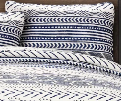 Hygge Navy & White Geometric Full/Queen 3-Piece Quilt Set -Home Decor Store 810553067 2