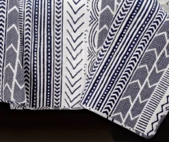 Hygge Navy & White Geometric Full/Queen 3-Piece Quilt Set -Home Decor Store 810553067 4