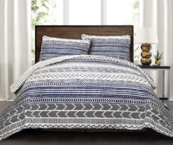 Hygge Geometric Reversible 3-Piece Quilt Set -Home Decor Store 810553239 11