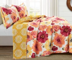 Leah Floral Reversible 3-Piece Quilt Set -Home Decor Store 810553248 2