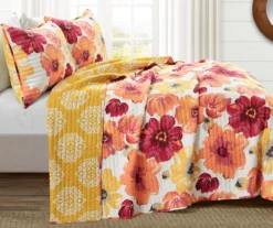 Leah Floral Reversible 3-Piece Quilt Set -Home Decor Store 810553248 21