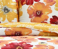 Leah Floral Reversible 3-Piece Quilt Set -Home Decor Store 810553248 4