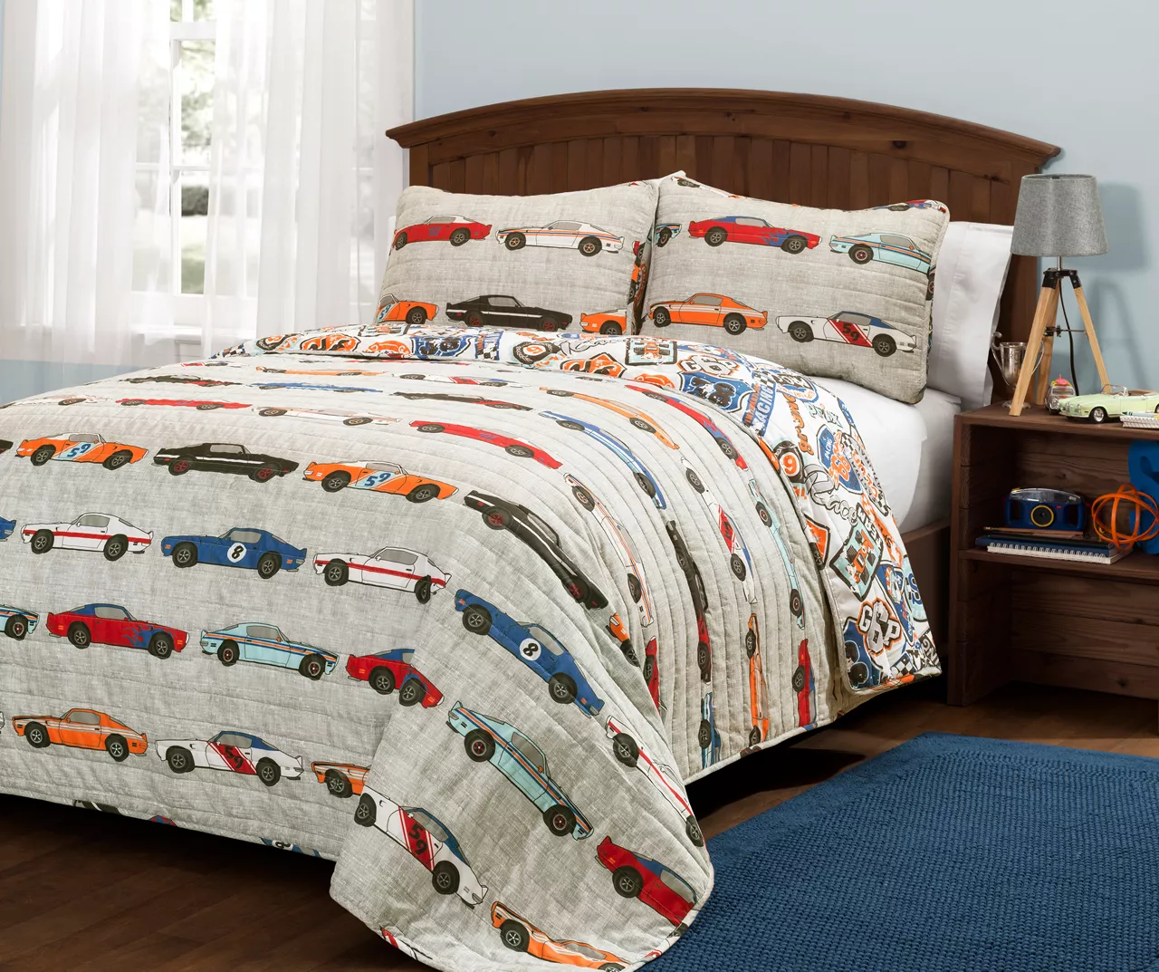 Multicolor Race Cars Quilt Set 4 Multicolor Race Cars Quilt Set - Image 4