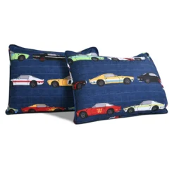 Multicolor Race Cars Quilt Set 33 Multicolor Race Cars Quilt Set -Home Decor Store 810553293 3