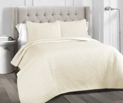 Ava Diamond-Quilted 3-Piece Quilt Set -Home Decor Store 810553354 1