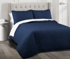 Ava Diamond-Quilted 3-Piece Quilt Set -Home Decor Store 810553357 1