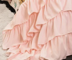 White & Pink Flutter Butterfly Ruffle Reversible Twin 2-Piece Quilt Set -Home Decor Store 810553366 4