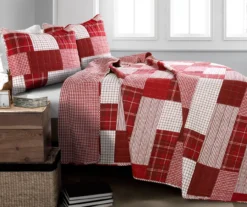 Greenville Plaid Patchwork Reversible 3-Piece Quilt Set 23 Greenville Plaid Patchwork Reversible 3-Piece Quilt Set -Home Decor Store 810553375 21