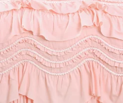 Kemmy Peachy Pink Ruffle Twin 2-Piece Quilt Set -Home Decor Store 810553404 3