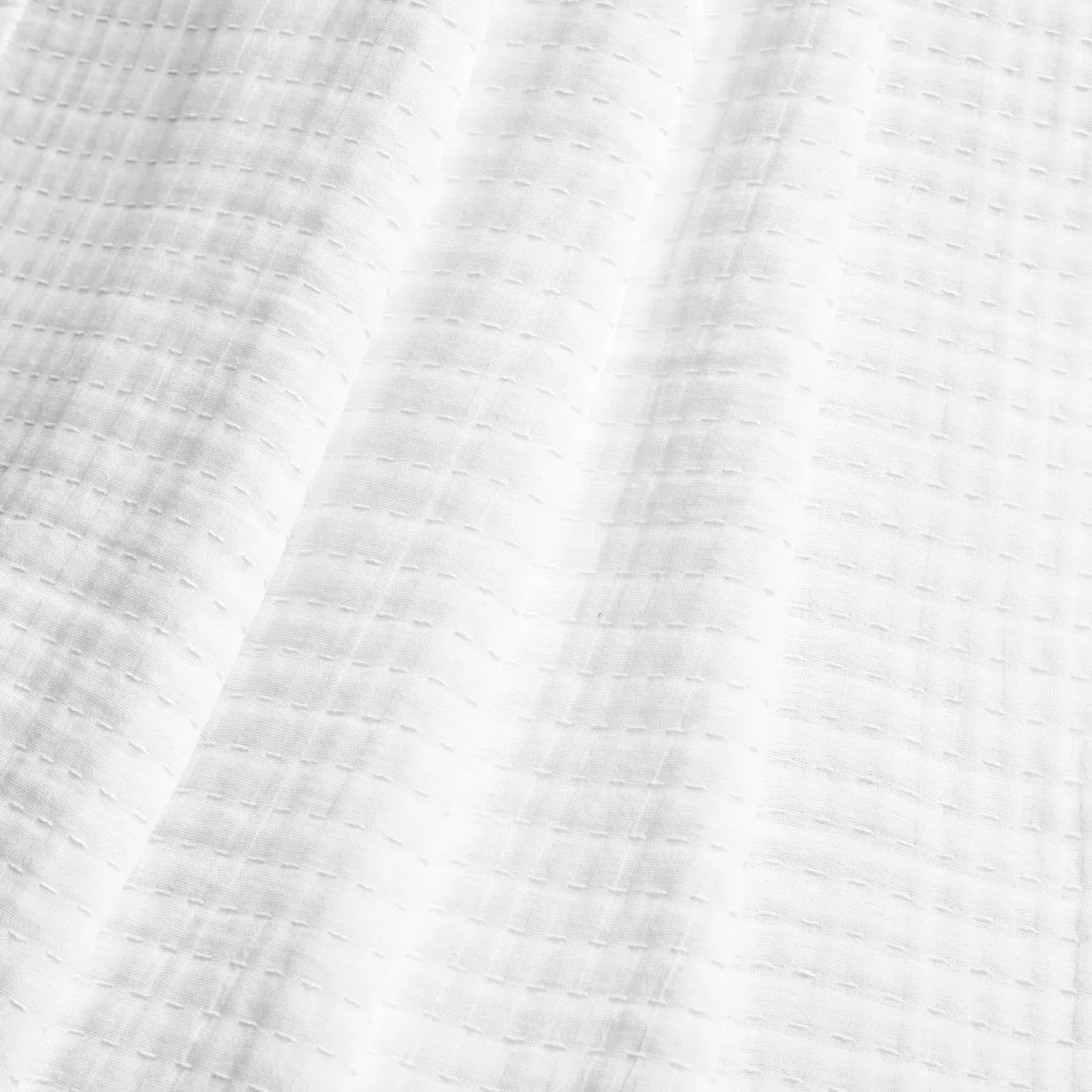 Kantha Off-White Stitch-Row Throw, (50" X 60") 2 Kantha Off-White Stitch-Row Throw, (50" X 60") - Image 2