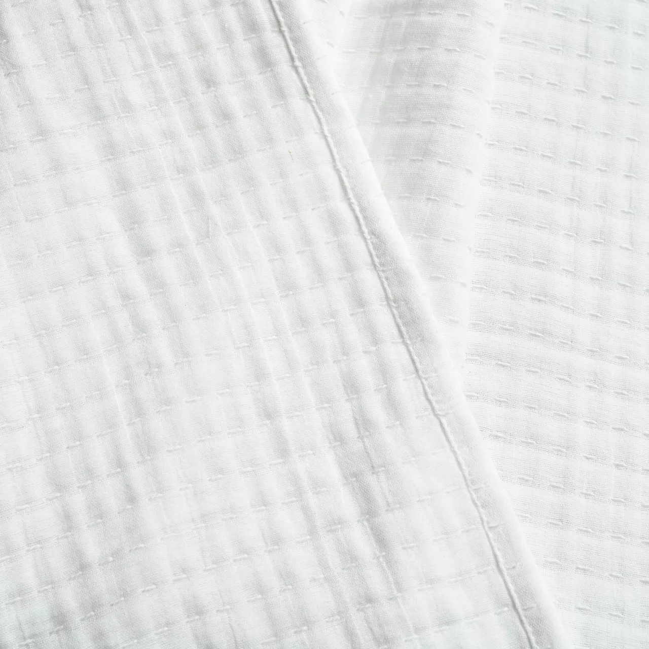 Kantha Off-White Stitch-Row Throw, (50" X 60") 3 Kantha Off-White Stitch-Row Throw, (50" X 60") - Image 3