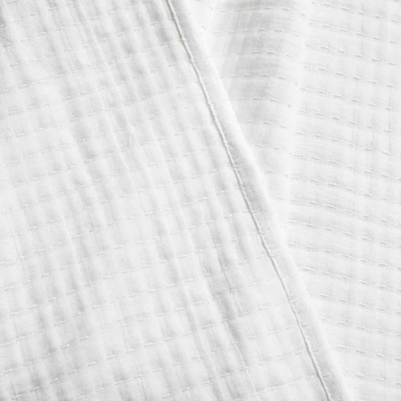 Kantha Off-White Stitch-Row Throw, (50" X 60") 5 Kantha Off-White Stitch-Row Throw, (50" X 60") - Image 5