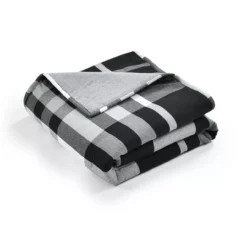 Black & White Farmhouse Plaid Throw, (50" X 60") -Home Decor Store 810553539 41