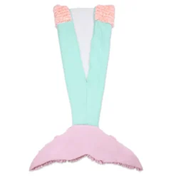Pink & Mint Ruffle Sherpa Mermaid Tail Wearable Throw 12 Pink & Mint Ruffle Sherpa Mermaid Tail Wearable Throw -Home Decor Store 810553556 21