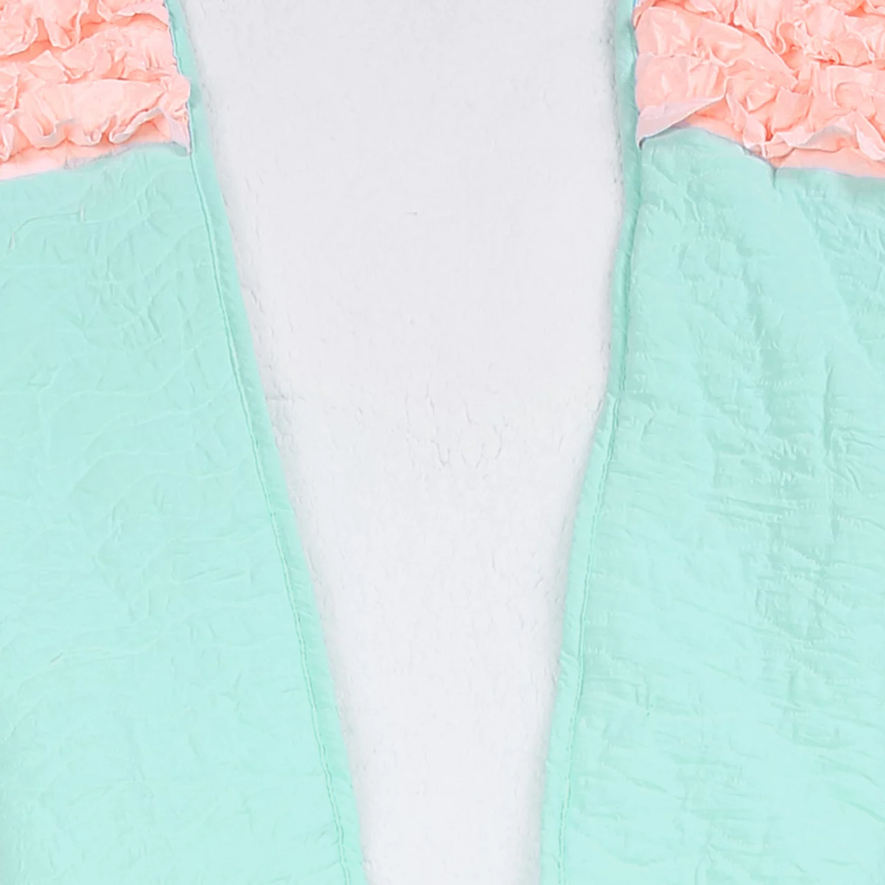 Pink & Mint Ruffle Sherpa Mermaid Tail Wearable Throw 7 Pink & Mint Ruffle Sherpa Mermaid Tail Wearable Throw - Image 7