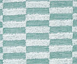 Cuisinart Teal Rectangle Checkerboard Kitchen Towel, 2-Pack -Home Decor Store 810558289 3