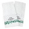 "Simply Blessed" White & Green Polka Dot Kitchen Towel, 2-Pack