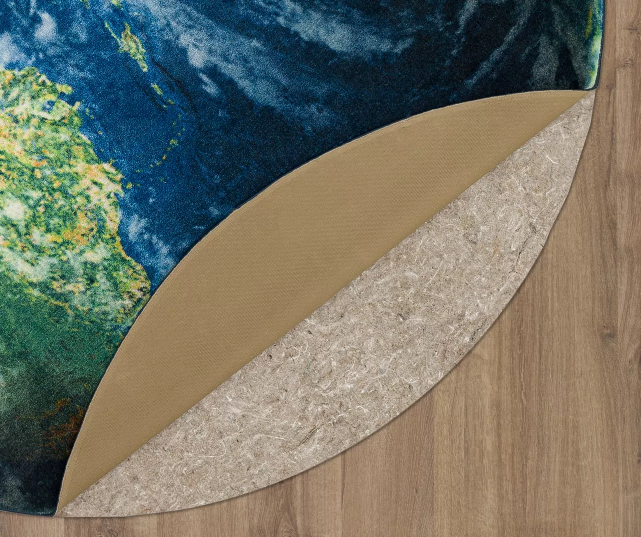 Mohawk Navy Western Hemisphere Earth Round Area Rug 4 Mohawk Navy Western Hemisphere Earth Round Area Rug - Image 4