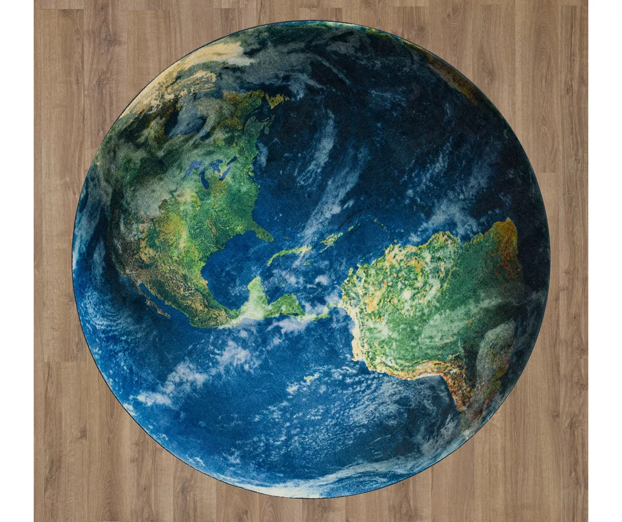 Mohawk Navy Western Hemisphere Earth Round Area Rug 2 Mohawk Navy Western Hemisphere Earth Round Area Rug - Image 2