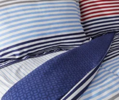 Blue & Red Stripe Microfiber Twin 6-Piece Bed-in-a-Bag Set -Home Decor Store 810563034 810563033 810563032 810563031 2