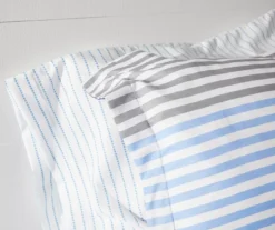 Blue & Red Stripe Microfiber Twin 6-Piece Bed-in-a-Bag Set -Home Decor Store 810563034 810563033 810563032 810563031 4