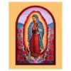 Raschel Red & Blue Our Lady Of Guadalupe Throw, (50" X 60")