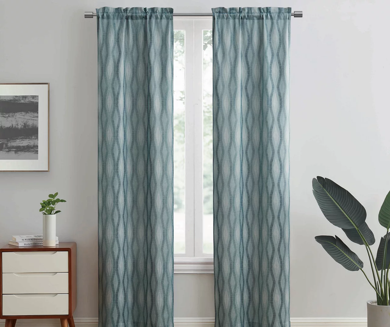Sundown Indira Geometric Room-Darkening Curtain Panel Pair 4 Sundown Indira Geometric Room-Darkening Curtain Panel Pair - Image 4