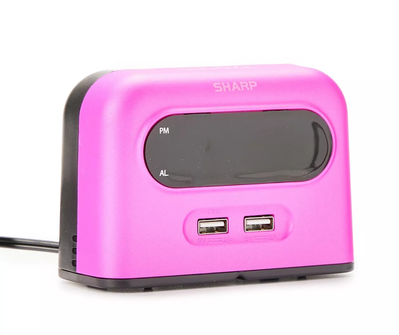 Sharp Metallic Pink Digital Alarm Clock With USB Ports 3 Sharp Metallic Pink Digital Alarm Clock With USB Ports - Image 3