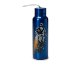 STAR WARS The Mandalorian Blue Stainless Steel Water Bottle, 27 Oz.