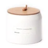 White Cashmere White Matte Ceramic 3-Wick Jar Candle, 19 Oz.