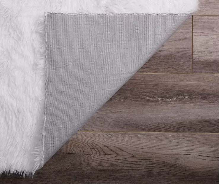 My Magic Carpet White Washable Shag Area Rug, (3' X 5') 6 My Magic Carpet White Washable Shag Area Rug, (3' X 5') - Image 6