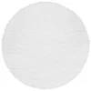 My Magic Carpet White Washable Round Shag Area Rug, (6')