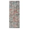 Fielding Brown & Blue Abstract Runner Rug, (2.5' X 7')