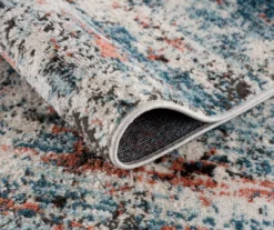 Fielding Brown & Blue Abstract Runner Rug, (2.5' X 7') -Home Decor Store 810573875 3