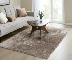 Emily Gray & Cream Abstract Shag Area Rug -Home Decor Store 810573903 810573904 810573669 1