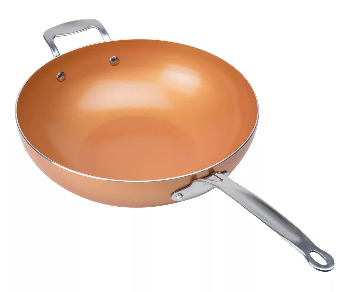Masterpan 12" Bronze Aluminum Wok 2 Masterpan 12" Bronze Aluminum Wok - Image 2