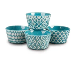 Teal Mirabelle 4-Piece Ramekin Set -Home Decor Store 810580029 2