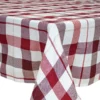 Cuisinart Scarlet Sage & White Plaid Fabric Tablecloth