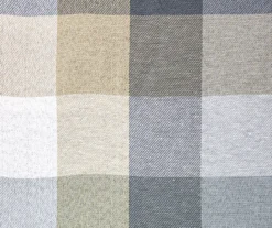 Cuisinart Oyster Gray & Tan Plaid Fabric Tablecloth -Home Decor Store 810580581 810580582 1