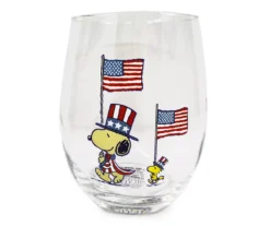Peanuts Stars & Stripes 4-Piece Curved Glassware Set 7 Peanuts Stars & Stripes 4-Piece Curved Glassware Set -Home Decor Store 810581805 3